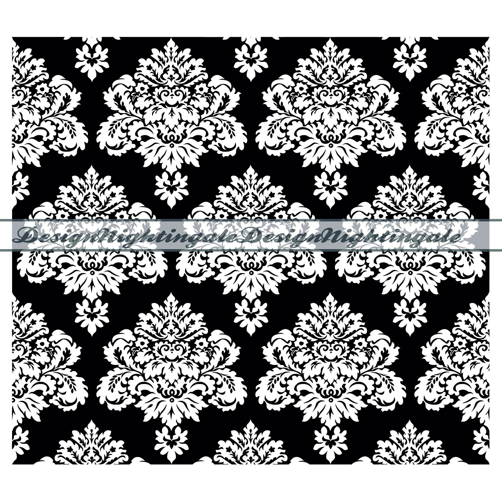 Damask Pattern 3 SVG Damask SVG Baroque Damask SVG | Etsy