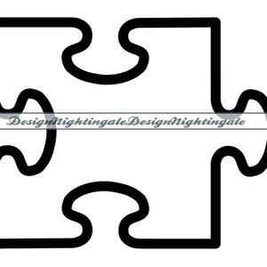 Puzzle Piece Outline SVG, Jigsaw Puzzle Clipart (Dxf, Png, Vector)