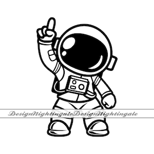 Cool astronauta SVG, bambino astronauta SVG, carino astronauta Svg, Clipart, file per Cricut, taglia file per Silhouette, Dxf, Png, vettoriale