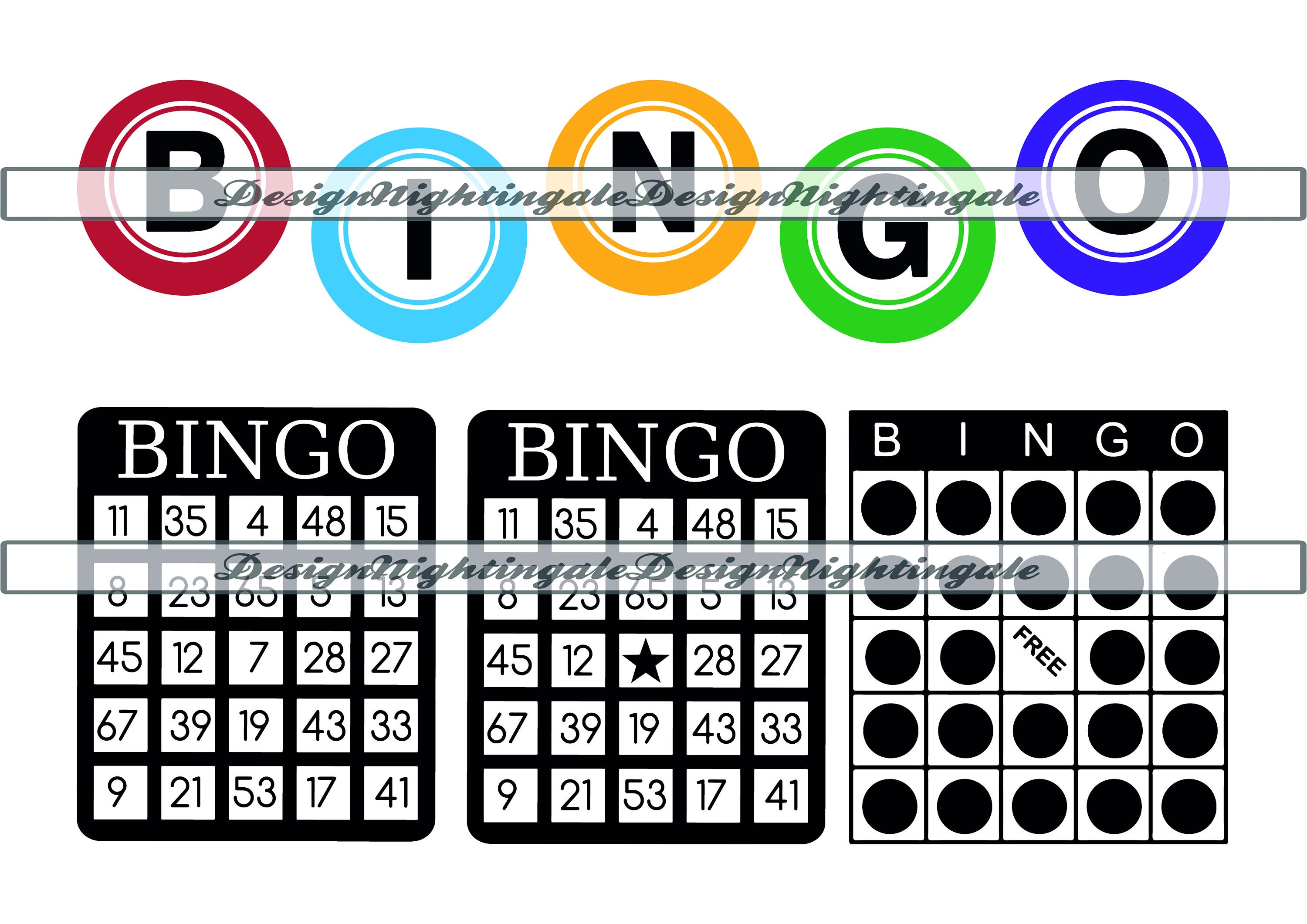 Bingo SVG Bingo Balls SVG Bingo Card SVG Bingo Clipart Etsy Canada