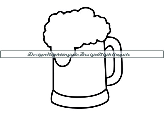 Beer Outline SVG Beer Mug SVG Beer SVG Beer Mug Clipart | Etsy