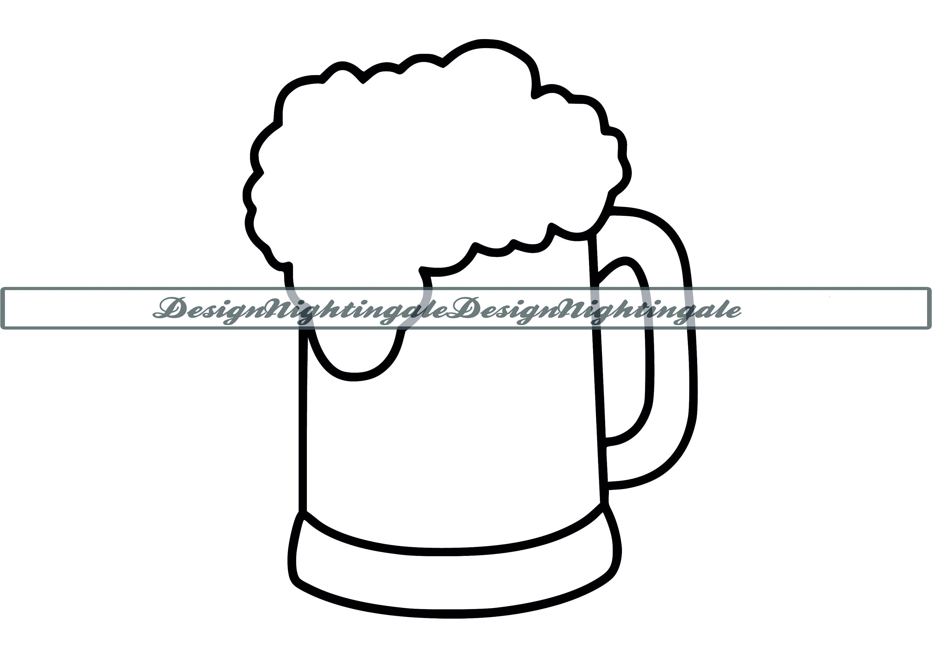 Beer Outline SVG Beer Mug SVG Beer SVG Beer Mug Clipart Etsy UK