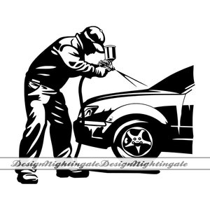 Auto Malerei SVG, Auto Körper Malerei SVG, Malerei Fahrzeug SVG, Clipart, Dateien für Cricut, Schnittdateien für Silhouette, Dxf, Png, Vektor