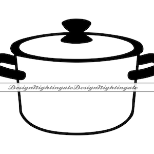 Esboço da panela de cozinha #2 SVG, Cooking Svg, Cooking Pot Clipart, Arquivos de panela para Cricut, Arquivos de corte de panela para silhueta,DXF,Png,Eps