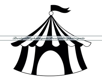 Circus Tent SVG, Carnival Clipart (Digital Files)