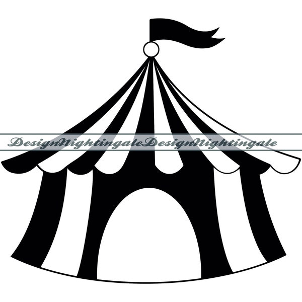 Circus Tent #2 SVG, Carnival SVG, Circus Tent Clipart, Circus Tent Files For Cricut, Circus Tent Cut Files For Silhouette,Dxf,Png,Eps,Vector