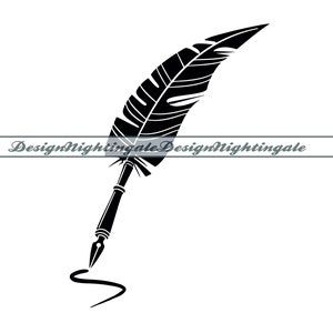 Ganzenveer SVG, ganzenveer SVG, veren SVG, schrijven Svg, ganzenveer clipart, ganzenveer bestanden voor Cricut, ganzenveer gesneden bestanden voor silhouet, dxf, png, eps, vector