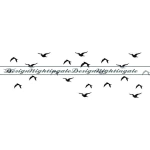 Flock of Birds SVG, Clipart Vector (Digital Download)