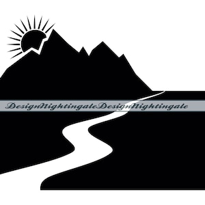 Country Road SVG, Mountain Road SVG, Road Svg, Country Road Clipart, Files For Cricut, Cut Files For Silhouette, Dxf, Png, Eps, Vector