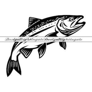Salmon Fish SVG, Salmon SVG, Salmon Fishing SVG, Salmon Clipart, Files For Cricut, Cut Files For Silhouette, Dxf, Png, Salmon Vector, Vinyl