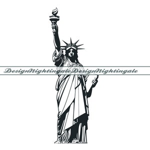 Estátua da Liberdade SVG, Nova York SVG, Estátua da Liberdade Clipart, Arquivos da Estátua da Liberdade para Cricut, Arquivos cortados, Silhueta,Dxf,Png,Eps,Vector