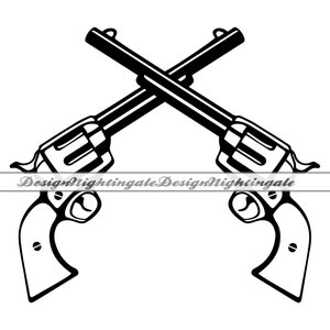 Gekruiste pistolen SVG, gekruiste revolvers SVG, gekruiste geweren SVG, clipart, bestanden voor de Cricut, gesneden bestanden voor silhouet, dxf, png, vector, vinyl