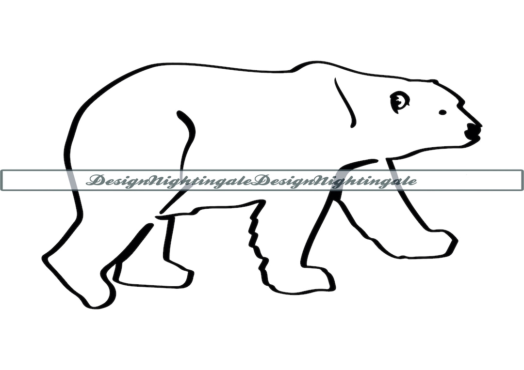 Polar Bear Vector Clipart (svg, Png, Eps, Dxf, Pdf, Jpg) - Etsy