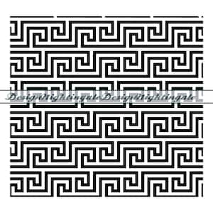 Schema chiave greca SVG, schema meandro SVG, schema senza soluzione di continuità, clipart chiave greca, file per Cricut, file di taglio per silhouette, Dxf, PNG, vettore