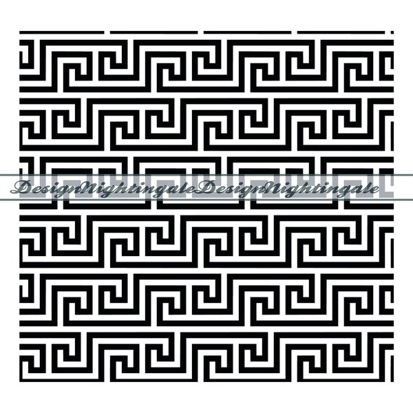 Greek Key Pattern SVG, Meander Pattern SVG, Seamless Pattern, Greek Key Clipart, Files For Cricut, Cut Files For Silhouette, Dxf,PNG,Vector