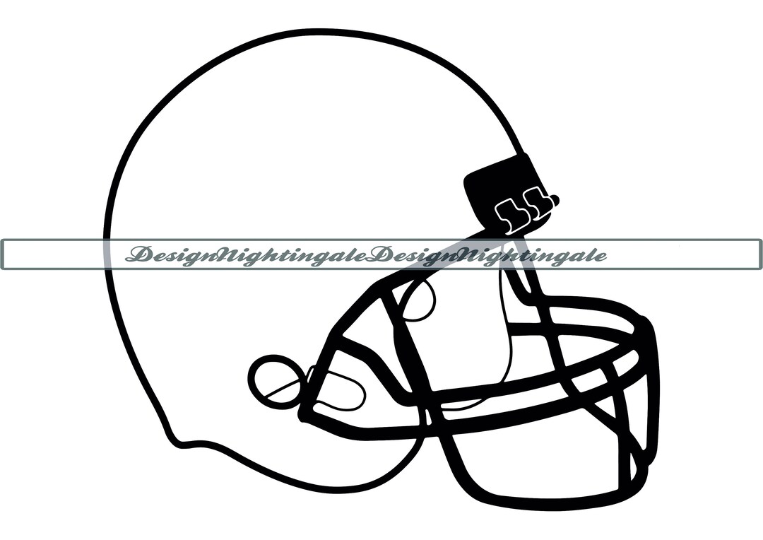 Football Helmet Outline SVG, Football Helmet Clipart, Football Helmet Files for Cricut, Football
