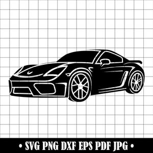 Auto sportiva SVG, auto da corsa Clipart, file di taglio in vinile (download digitale)