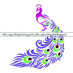 Peacock SVG, Peacock Feather Svg, Bird Svg, Peacock Clipart, Peacock Files For Cricut, Peacock Cut Files For Silhouette, Dxf,Png,Eps,Vector
