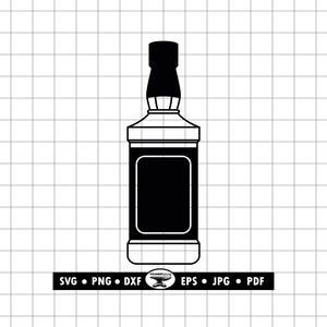 Whiskey Bottle SVG, Bourbon Bottle Clipart, Bar Decor (Digital Files)
