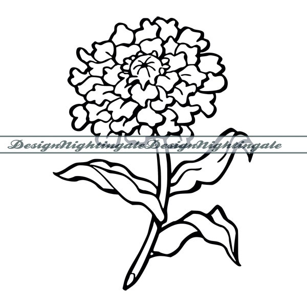 Marigold Flower SVG, Marigold SVG, Flower SVG, Marigold Flower Clipart, Marigold Flower Files For Cricut, Cut Files, Silhouette, Dxf Png Eps