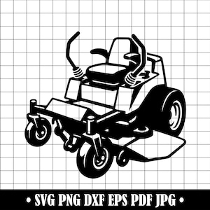 Zero Turn Lawn Mower SVG, Landscaping PNG, Riding Mower DXF, Lawn Tractor Cut File, Grass Cutter Silhouette, Cricut, Laser Engraving Design