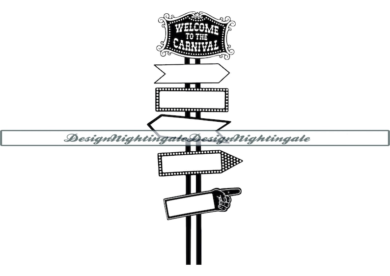 Carnival Rd Sign Carnival Directional Sign SVG, Party Clipart (digital Download) - Etsy