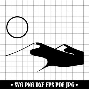 Sand Dunes SVG, Dune SVG, Desert SVG, Sand Dunes Clipart, Sand Dunes Files For Cricut, Sand Dunes Cut Files For Silhouette, Dxf, Png, Vector