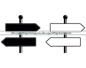 Archivos SVG personalizables para señales de calles y flechas de destino (descarga digital)