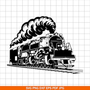 Retro Train SVG PNG DXF Bundle, Trains Clipart & Cricut, Train Cut File