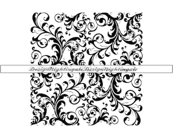 Tooled Leather Floral Vines SVG, Seamless Tumbler Pattern (Digital Files)