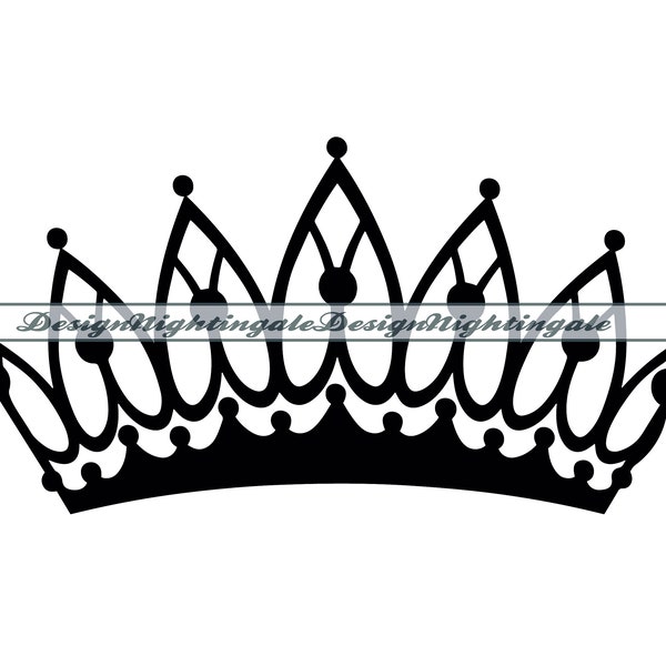 Crown #10 SVG, Royal Crown SVG, Tiara SVG,  King, Queen, Princess, Birthday, Clipart, Files For Cricut, Cut Files, Silhouette,Dxf,Png,Vector