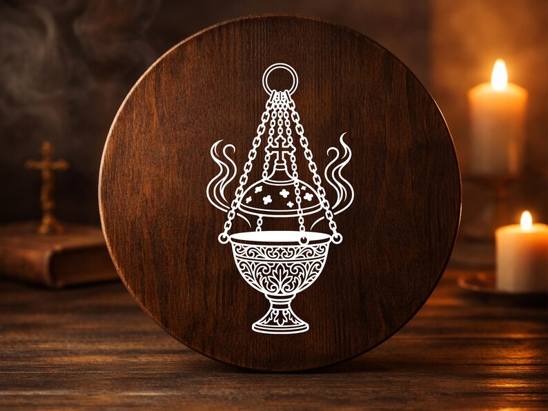 Catholic Thurible Censer SVG PNG DXF, Incense Burner Church Cut File ...