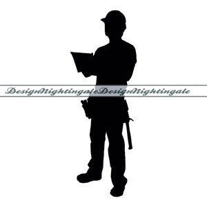 Construction Worker SVG, Construction Worker Clipart, Files For Cricut, Construction Worker Cut Files For Silhouette, DXF, PNG, Eps, Vector