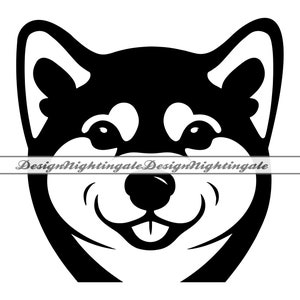 Shiba Inu SVG, Shiba Inu Face SVG, Shiba Inu Clipart, Shiba Inu Files For Cricut, Cut Files For Silhouette, Dxf, PNG, Eps, Vector