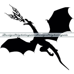 Drago sputafuoco SVG, Drago SVG, Clipart Drago, File Drago per Cricut, File di taglio Drago per Silhouette, Drago Dxf, Png, Eps, Vettore