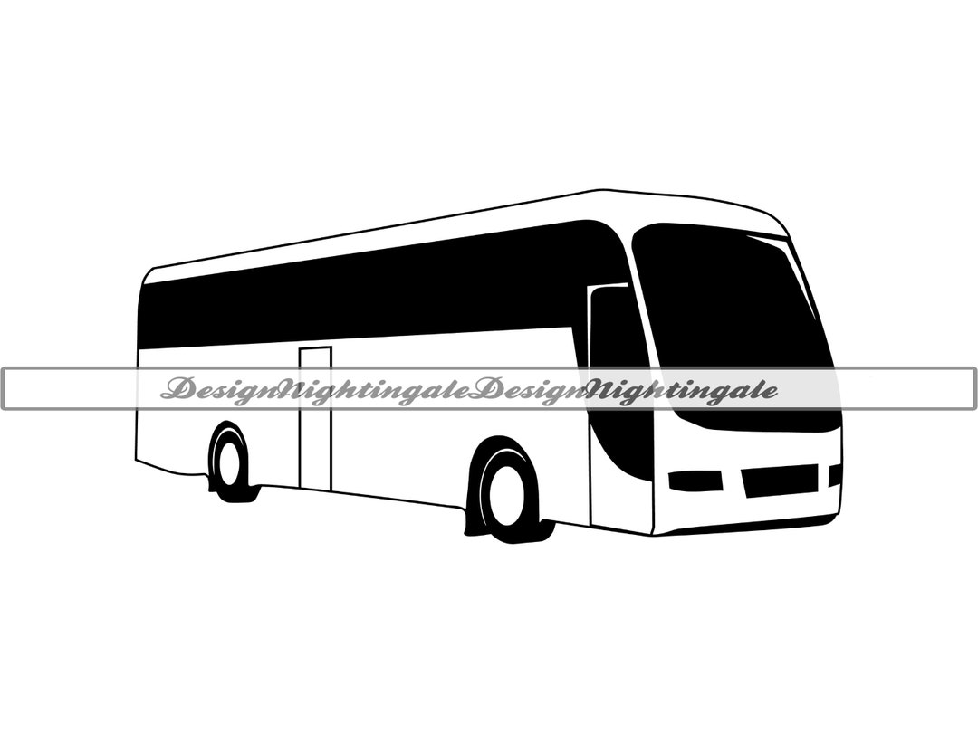 Coach Bus (svg, Png, Dxf, Eps, Pdf, Jpg, Vector) (digital Download) - Etsy