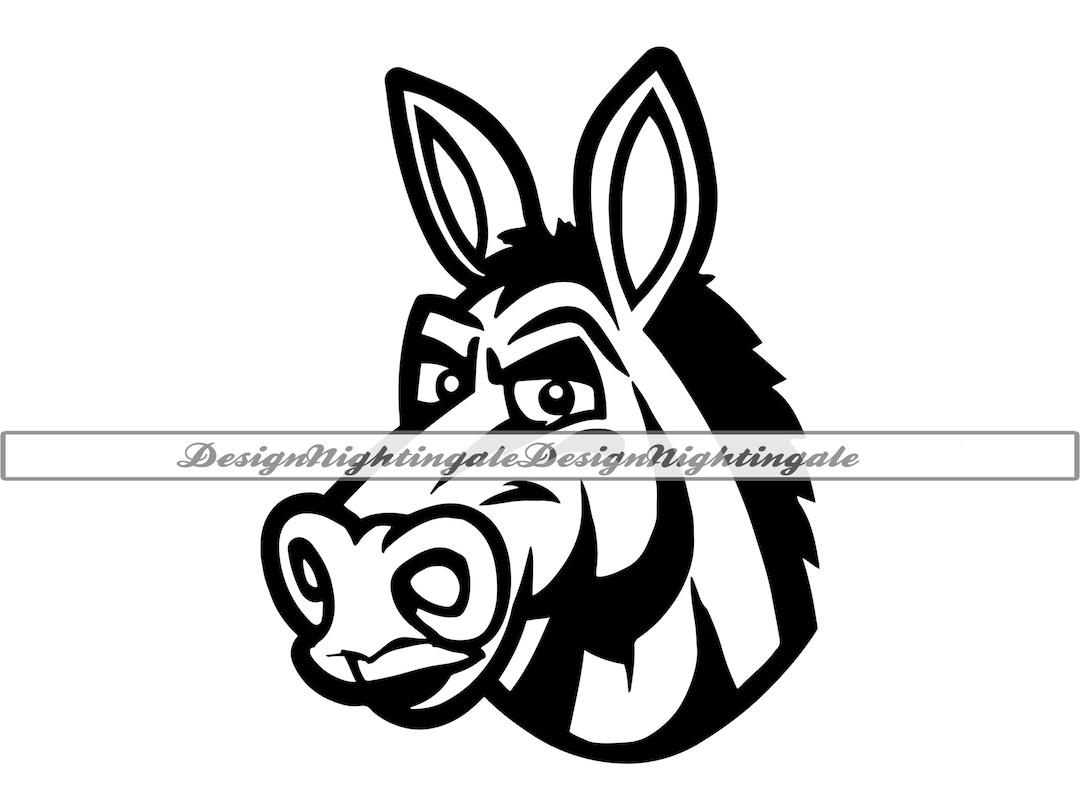 Mule Mascot SVG, Mule Face SVG, Mule Svg, Mule Clipart, Mule Files for
