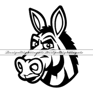 Mule Mascot SVG, Mule Face SVG, Mule Svg, Mule Clipart, Mule Files For Cricut, Mule Cut Files For Silhouette, Dxf, Mule PNG, Eps, Vector