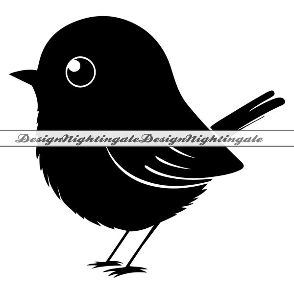 Little Bird SVG, Baby Chickadee SVG, Little Bird Clipart, Files For Cricut, Little Bird Cut Files For Silhouette, DXF, Png, Eps, Vector