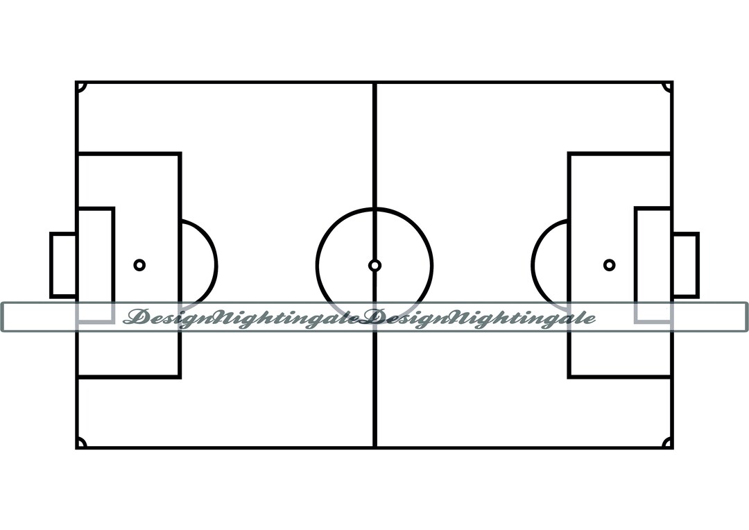Soccer Field Outline SVG, Soccer Pitch Outline SVG, Soccer Field