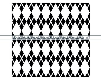 Argyle Pattern SVG, Seamless Diamond Clipart (Digital Files)