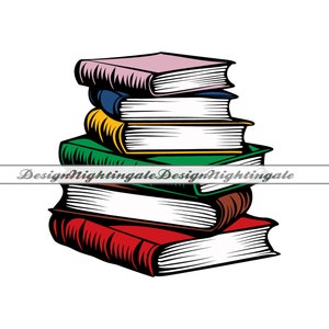 Book Stack SVG, Books SVG, Stack of Books SVG, Pile Of Books Svg, Clipart, Files For Cricut, Cut Files For Silhouette, Dxf, Png, Eps, Vector