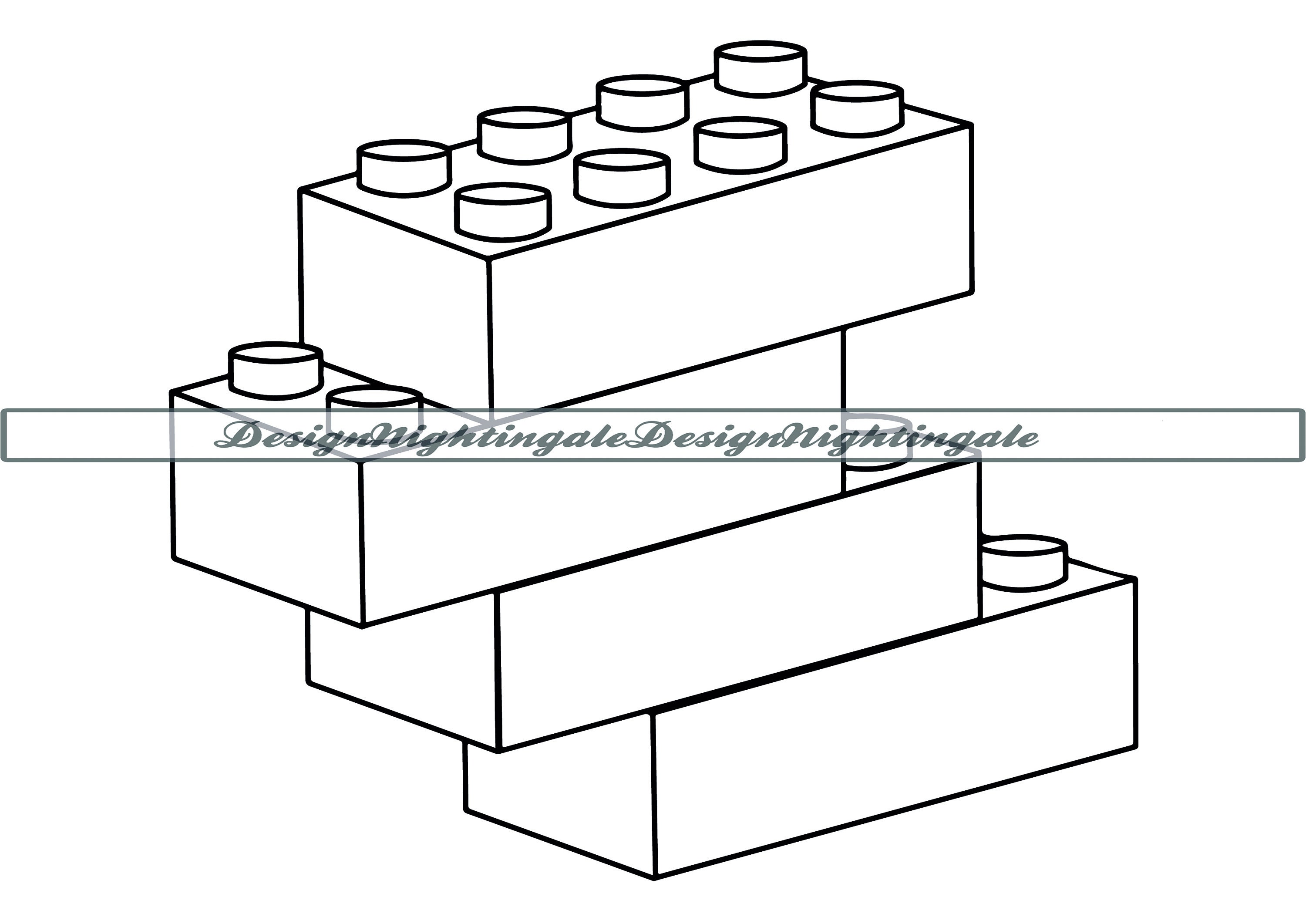 Building Blocks Outline SVG Building Blocks SVG Building Etsy Canada
