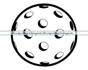 Pickleball Outline #3 SVG, Floorball Svg, Pickleball Svg, Pickleball Clipart, Pickleball SVG Files, Pickleball Cut Files, Dxf,PNG,Eps,Vector