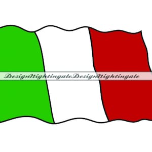 Waving Italy Flag SVG, Italy Flag SVG, Italy Flag Clipart, Italy Flag Files For Cricut, Italy Flag Cut Files For Silhouette, Dxf, PNG,Vector