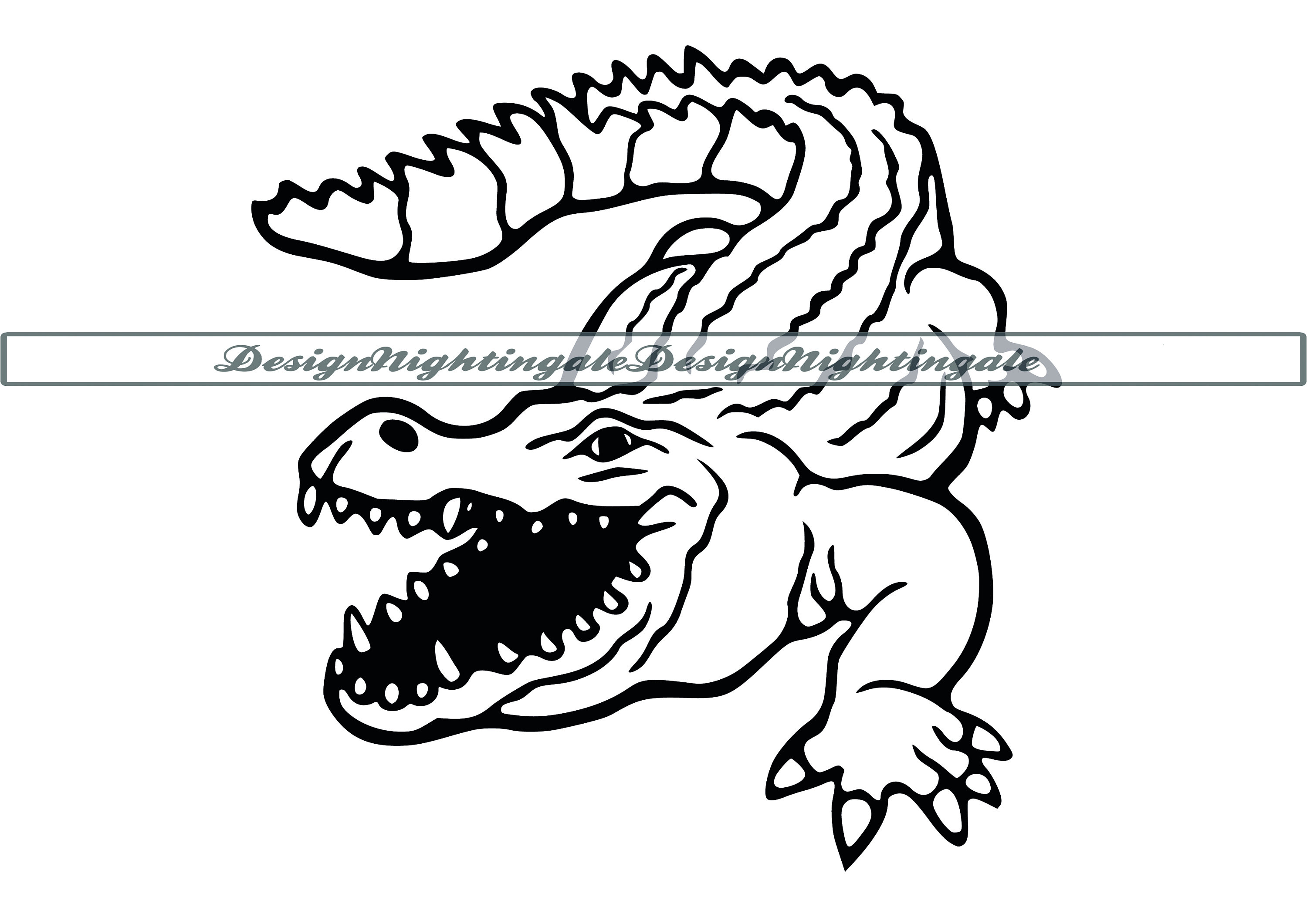Crocodile Outline SVG Crocodile SVG Crocodile Clipart Files - Etsy