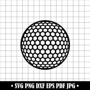 3D Golf Ball SVG, Hexagon Sphere Cut File (Digital Download)