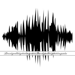 Schallwelle SVG, Musik zwartete, Stimme Wellen Art, Tonwellenform, Clipart, Dateien für Cricut, Schnittdateien für Silhouette, Dxf, Png, Vektor