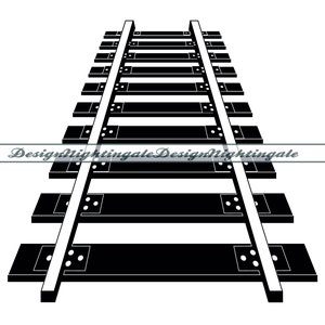 Rail Tracks SVG, Railway Track SVG, Railroad SVG, Train Svg, Rail Tracks Clipart, Files For Cricut, Cut Files For Silhouette, Dxf, Png, Eps