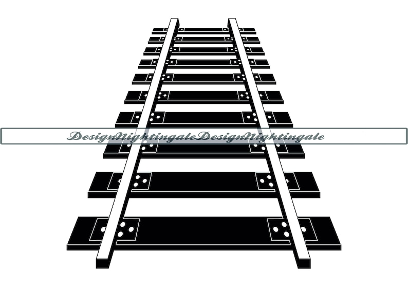 Rail Tracks SVG Railway Track SVG Railroad SVG Train Svg Etsy